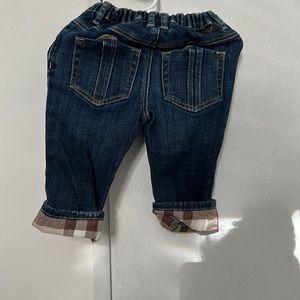 Baby burberry jeans size 12 months like new